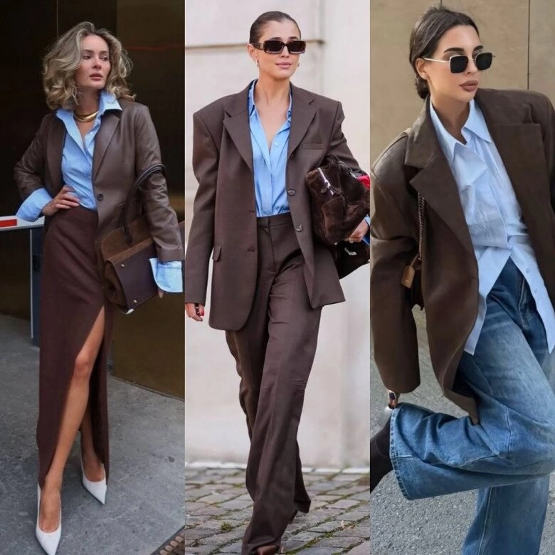 Ai còn mặc đồ đen trắng vào mùa thu đông 2025 người có gu đều thích 6 combo sắc màu cứ phối cùng nhau cực sang lại sáng da - 2