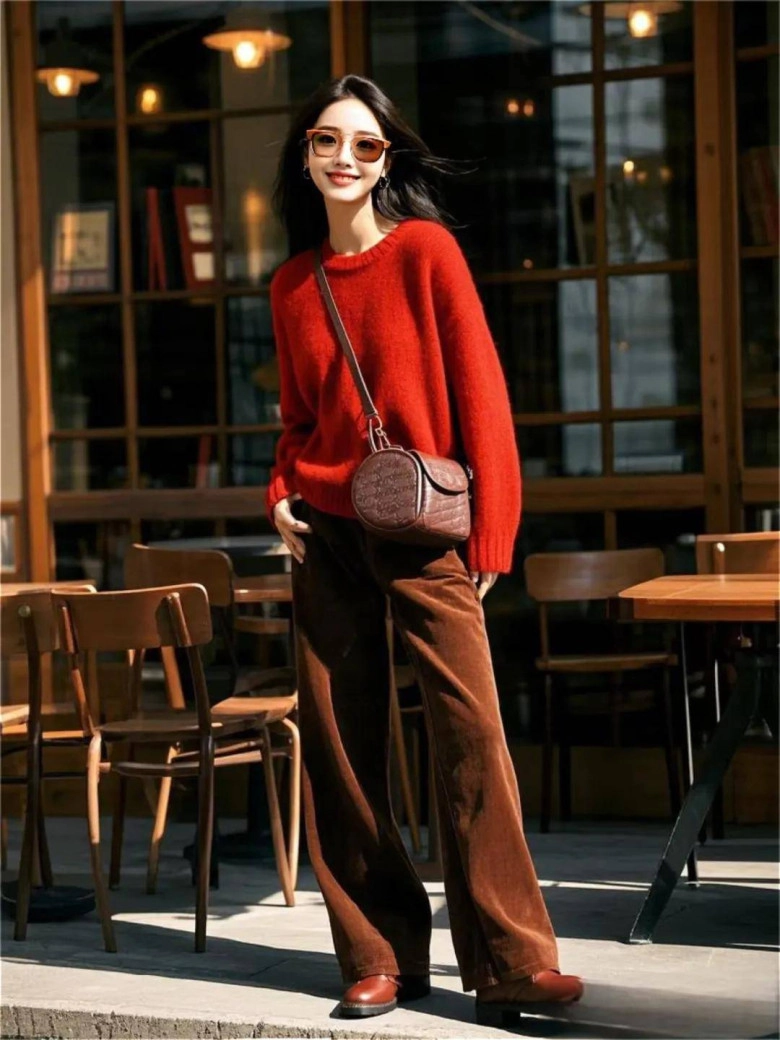 Ai còn mặc đồ đen trắng vào mùa thu đông 2025 người có gu đều thích 6 combo sắc màu cứ phối cùng nhau cực sang lại sáng da - 12