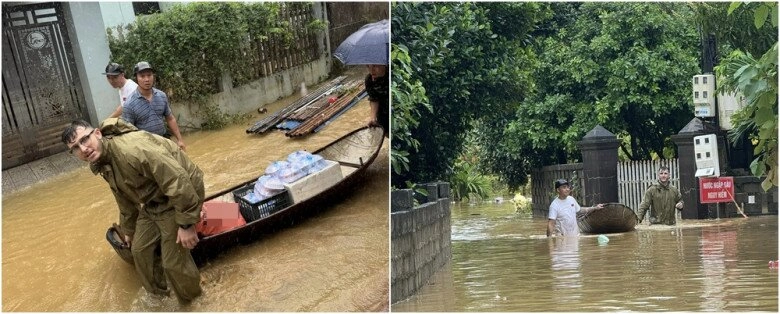 Chàng rể tây nịnh mẹ vợ cực khéo không ngại dầm mình trong nước lũ cùng vợ đi cứu trợ - 2