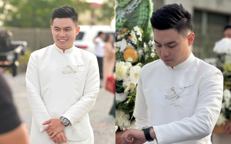 Cô dâu đỗ hà mặc áo dài có ý nghĩa đặc biệt chồng tổng giám đốc đeo đồng hồ có giá hơn tỷ - 8