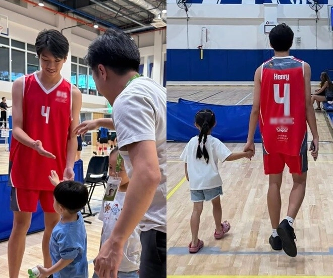 Con sao việt trên sân bóng rổ subeo của hồ ngọc hà có cả nhà đến cổ vũ ái nữ nhà quyền linh đúng chuẩn nữ thần - 1