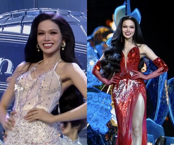 Hà tâm như trở thành á hậu chuyển giới quốc tế 2025 dân mạng khen người phiên dịch gánh còng lưng - 1