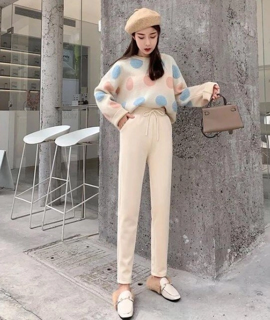 Kiểu quần mùa đông chỉnh dáng siêu đỉnh hơn quần ống rộng giúp chân thon dài lại ấm áp hơn quần jeans - 5