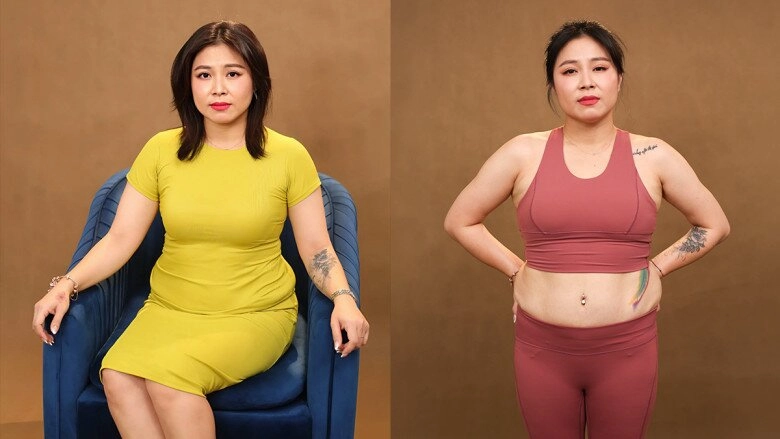 mc nhiều hình xăm nhất vtv khoe dáng tròn trùng trục sau 2 lần sinh ăn tối nghèo nàn với loại quả xanh lè - 7