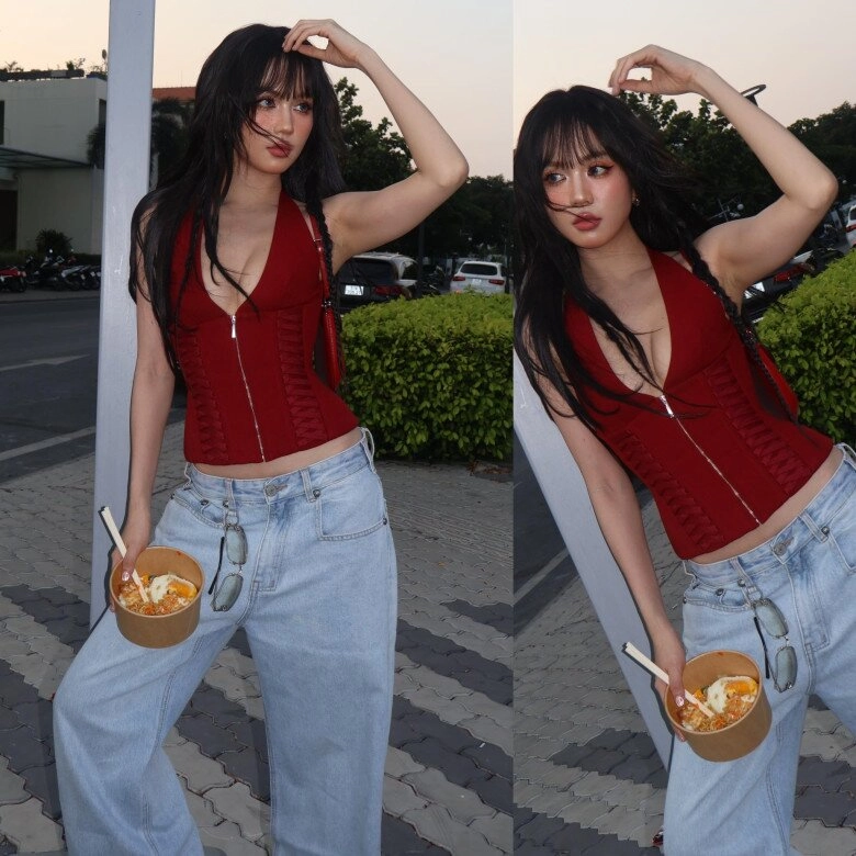 Ngọc trinh sở hữu vòng 1 đẹp tự nhiên 84cm nhưng cứ ăn diện kiểu này dễ khiến núi đôi như bốc hơi - 10