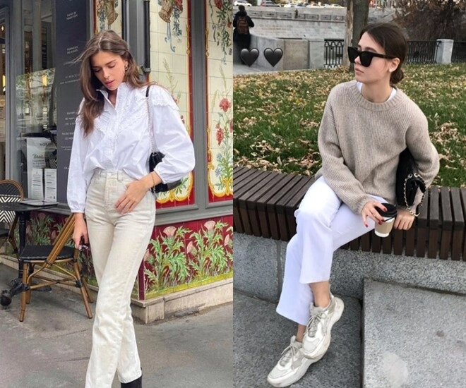 Phụ nữ trên 40 mặc quần trắng thế này vào mùa thu quá đẹp trẻ hóa diện mạo đảm bảo sự sang trọng - 1