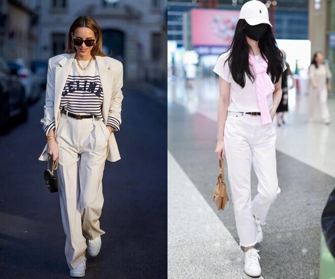 Phụ nữ trên 40 mặc quần trắng thế này vào mùa thu quá đẹp trẻ hóa diện mạo đảm bảo sự sang trọng - 6