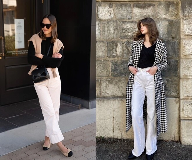 Phụ nữ trên 40 mặc quần trắng thế này vào mùa thu quá đẹp trẻ hóa diện mạo đảm bảo sự sang trọng - 7