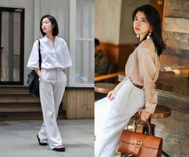 Phụ nữ trên 40 mặc quần trắng thế này vào mùa thu quá đẹp trẻ hóa diện mạo đảm bảo sự sang trọng - 8