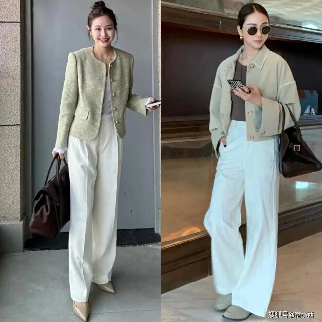 Phụ nữ trên 40 mặc quần trắng thế này vào mùa thu quá đẹp trẻ hóa diện mạo đảm bảo sự sang trọng - 9