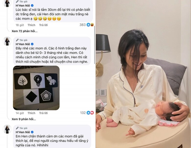 Sao việt 24h hhen niê gây tranh luận khi dạy con 1 tuần tuổi học ái nữ từ trong bụng đã biết phản ứng khi mẹ đọc sách - 4