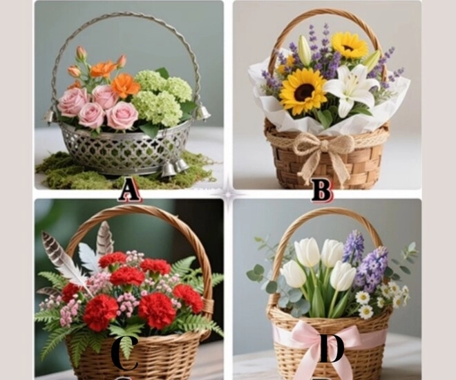 Trắc nghiệm chọn một lẵng hoa để kiểm tra xem hôn nhân khi về già của bạn có hạnh phúc không - 1