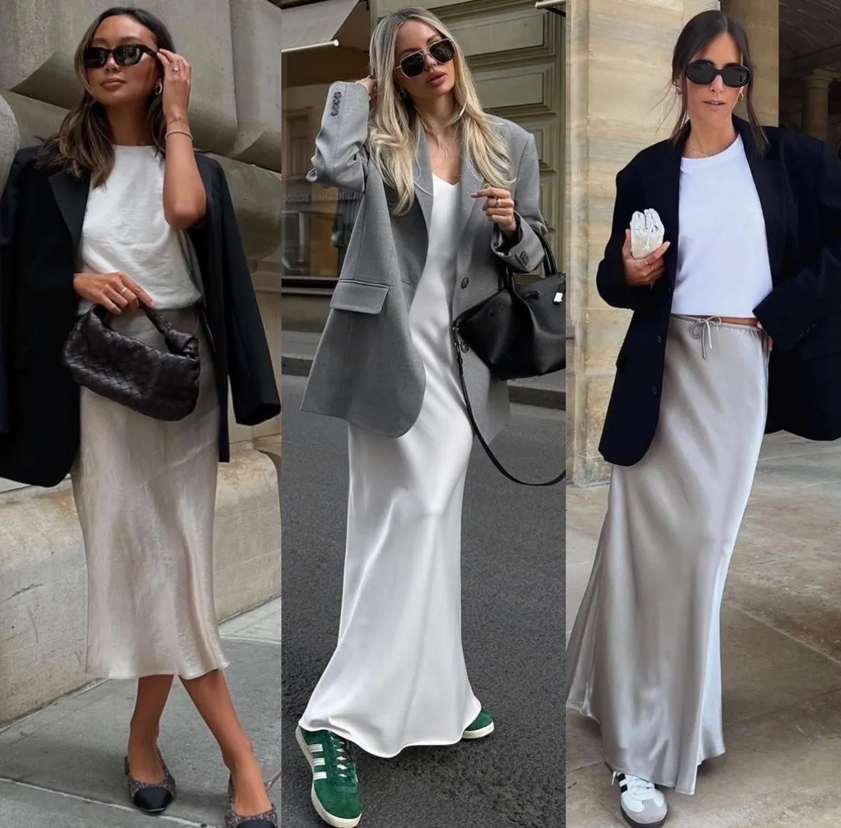 1001 cách phối đồ với chân váy lụa satin vào mùa thu không phải phụ nữ pháp vẫn sang chảnh trong từng hơi thở - 1