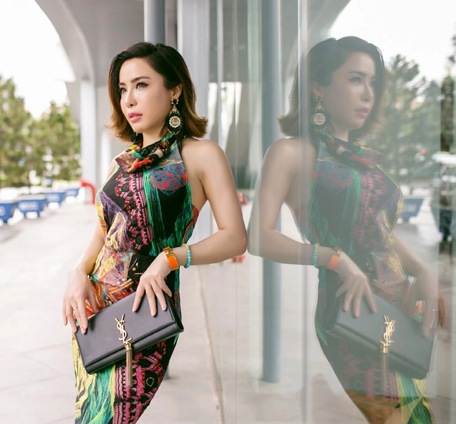 Á khôi mai diệu linh xinh đẹp khi làm giám khảo cho hot face - 1