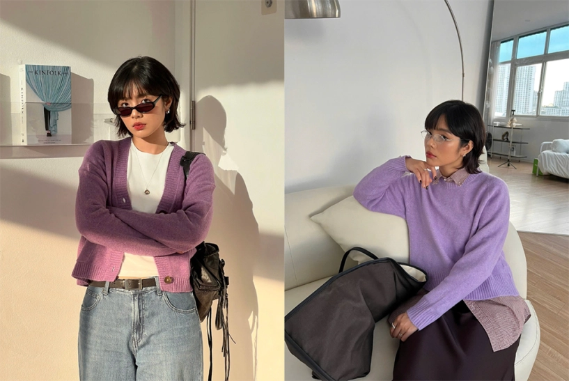 Áo len sợi souffle của uniqlo nổi bật giữa khung cảnh trời thu từ âu đến á - 3