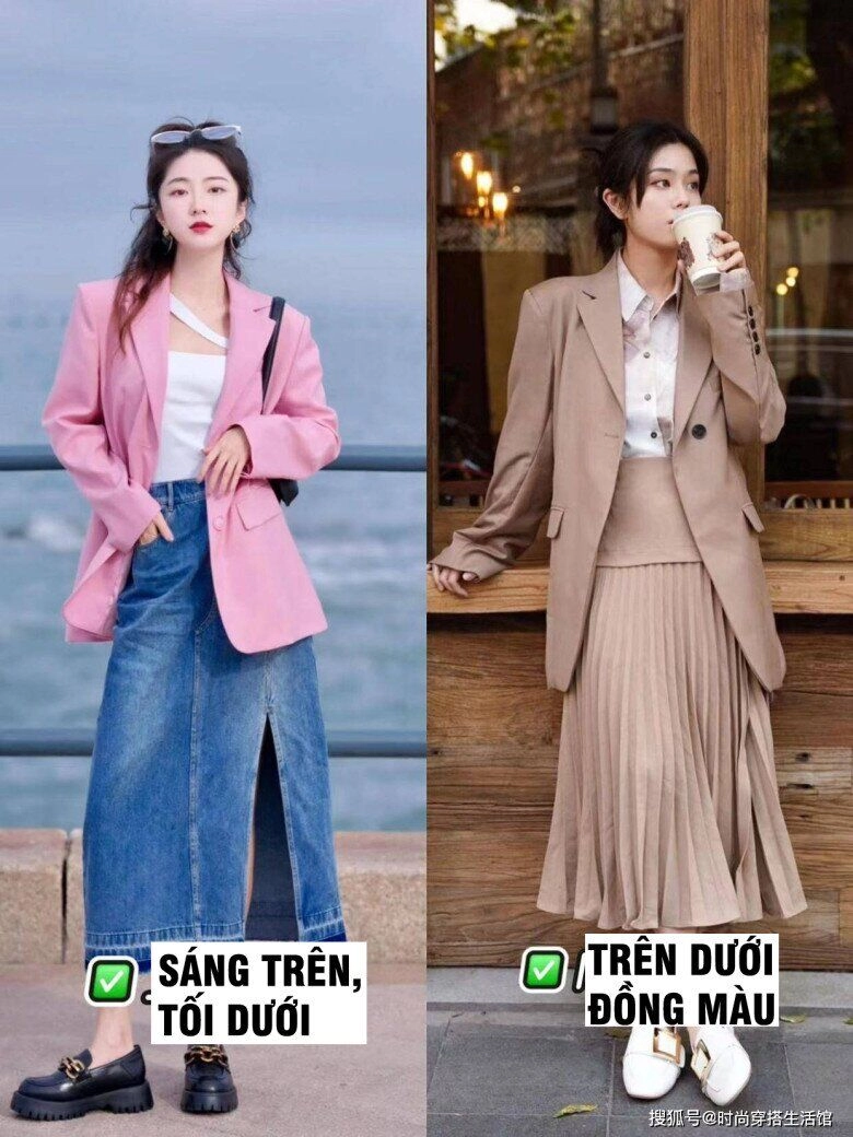 Bí quyết phối áo khoác cùng váy mùa thu giúp nàng mét rưỡi tránh bị nuốt dáng tôn chiều cao và thời thượng - 4