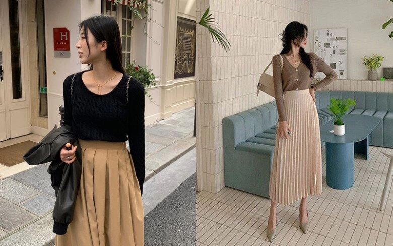 Chân váy xếp ly trở lại chị em nhất định phải biết 4 cách mặc đỉnh chóp để trông đẹp thanh lịch như song hye kyo - 11