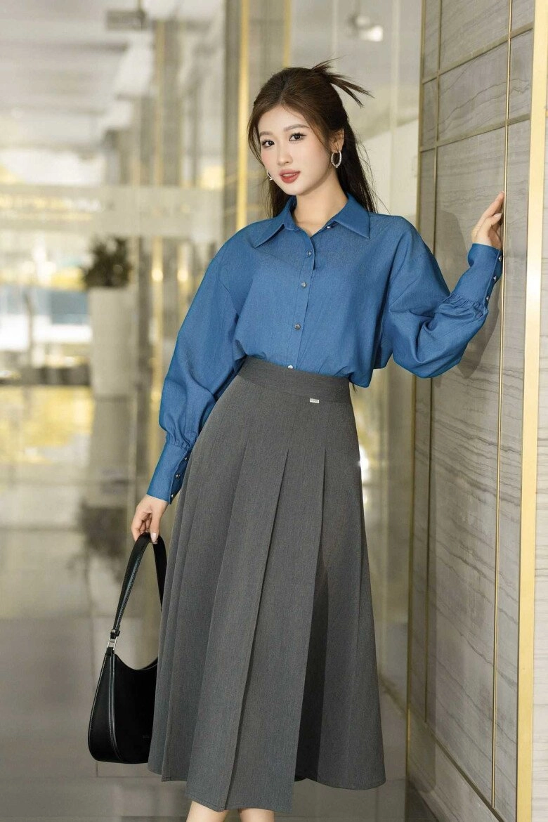 Chân váy xếp ly trở lại chị em nhất định phải biết 4 cách mặc đỉnh chóp để trông đẹp thanh lịch như song hye kyo - 12