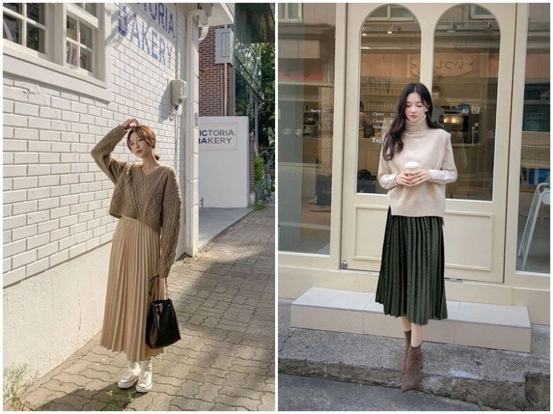 Chân váy xếp ly trở lại chị em nhất định phải biết 4 cách mặc đỉnh chóp để trông đẹp thanh lịch như song hye kyo - 13