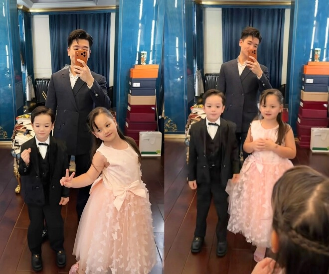 Cháu cưng bầu hiển như hoàng tử công chúa đi dự sinh nhật ông nội ái nữ đỗ mỹ lên sân khấu nhảy múa - 1