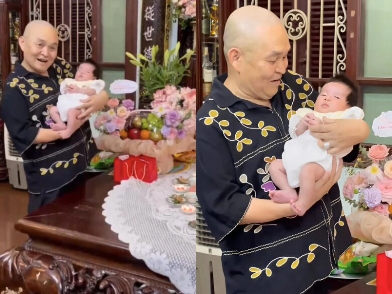 Cháu ngoại nsưt xuân hinh vài tháng tuổi đã tóc nhiều đầy đầu vẻ ngoài đáng yêu nhưng chẳng giống mẹ tẹo nào - 5