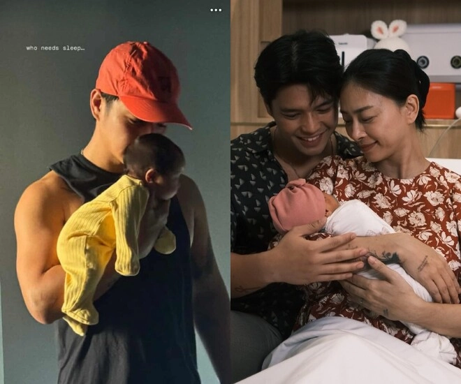 Chồng ngô thanh vân khoe cảnh bế con gái đầu lòng bằng 1 tay ái nữ sở hữu má bánh bao đáng yêu hết nấc - 1