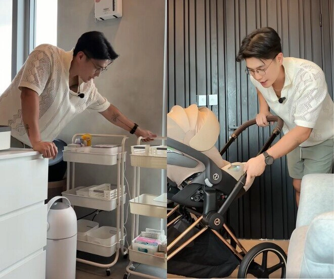 Chồng ngô thanh vân khoe cảnh bế con gái đầu lòng bằng 1 tay ái nữ sở hữu má bánh bao đáng yêu hết nấc - 7