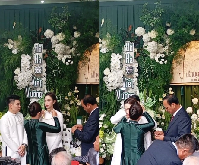 Mẹ chồng hào môn của đỗ thị hà trao con dâu sính lễ khủng bà ngoại tặng vàng mừng cho cháu gái - 10