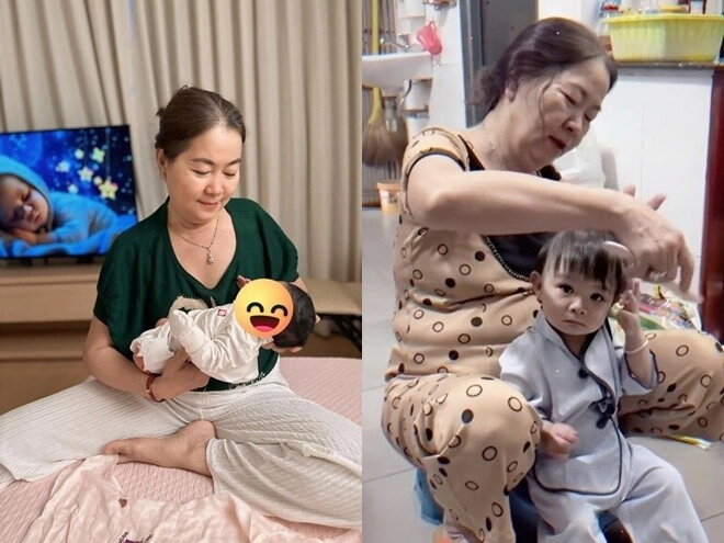 Con gái kha ly hơn 1 tuổi đã học bài cực thông minh đã quen ở cùng bà ngoại lúc bố mẹ công tác ở trời tây - 4