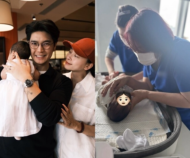 Con gái ngô thanh vân mới 3 tháng đã tốt tóc giống bố nữ đạo diễn u50 thấy ái nữ lớn quá nhanh - 1