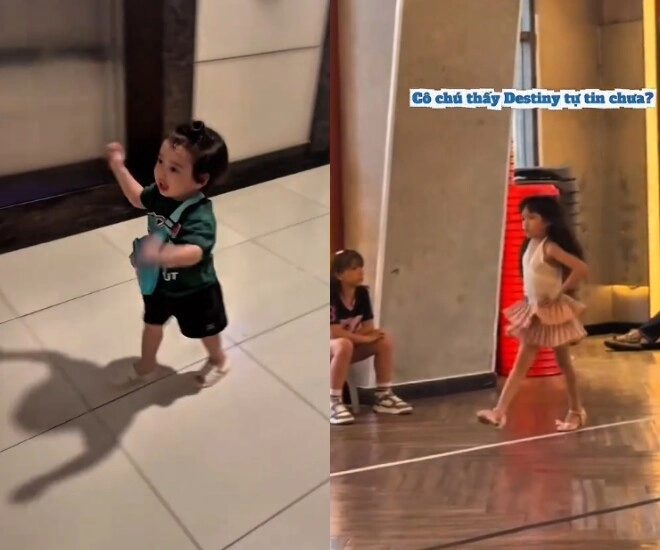 Con gái trường giang catwalk khoe suối tóc bóng mượt ai nhìn cũng mê nhã phương dẫn quý tử đến lớp dự giờ - 2