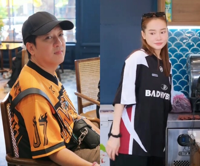 Con trai trường giang sở hữu mái tóc xoăn dài như lai tây giản dị giống hệt bố danh hài - 2