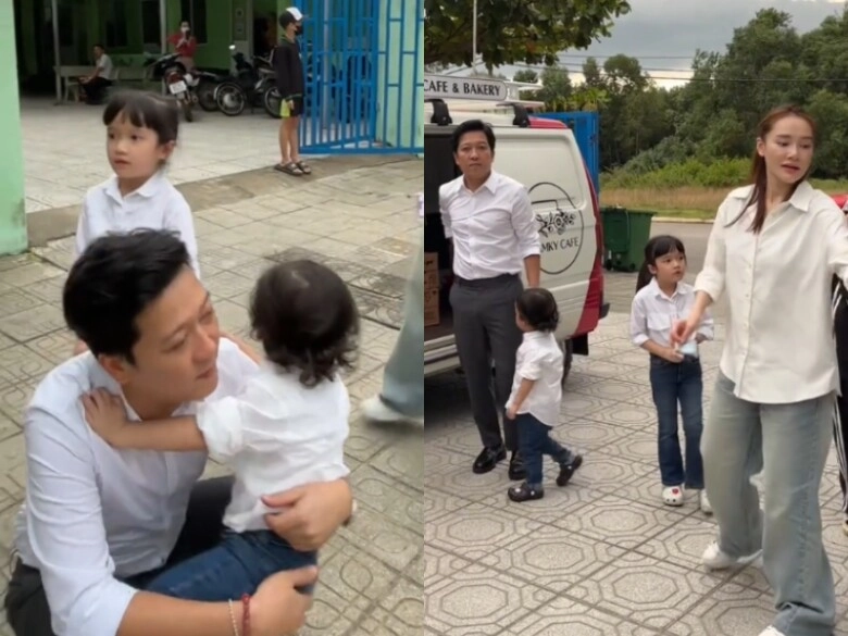 Con trai trường giang sở hữu mái tóc xoăn dài như lai tây giản dị giống hệt bố danh hài - 3