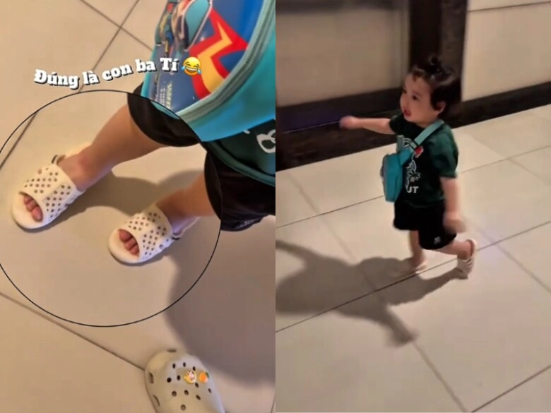 Con trai trường giang sở hữu mái tóc xoăn dài như lai tây giản dị giống hệt bố danh hài - 11