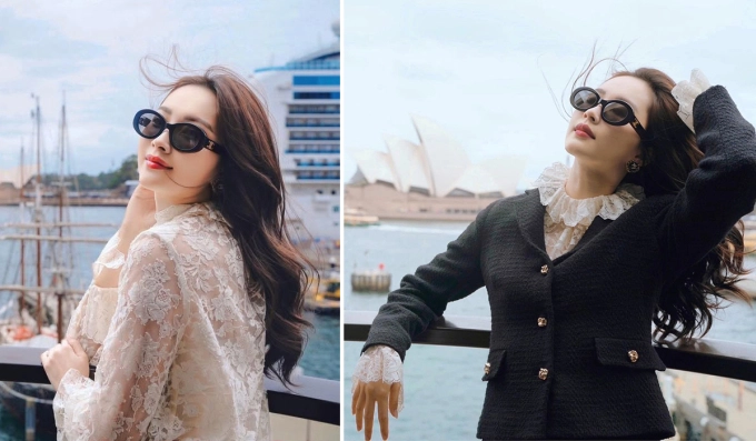 dâu hào môn đặng thu thảo mặc nguyên set đồ cũ ở trung quốc - 2