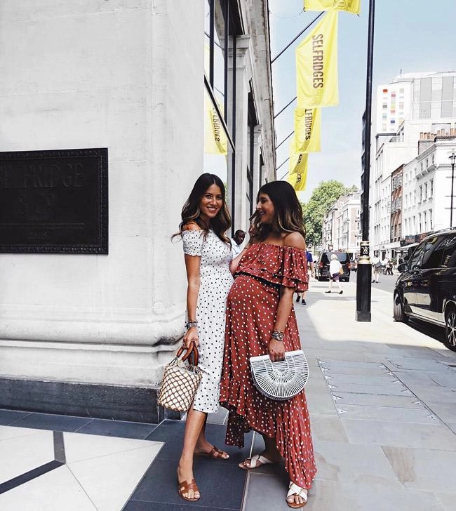 Đi đâu cũng phải đẹp ngang nhau bà bầu 9 tháng to vượt mặt quyết mặc đôi với bạn thân - 4