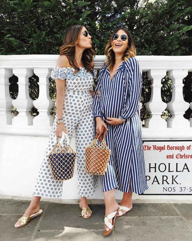 Đi đâu cũng phải đẹp ngang nhau bà bầu 9 tháng to vượt mặt quyết mặc đôi với bạn thân - 9