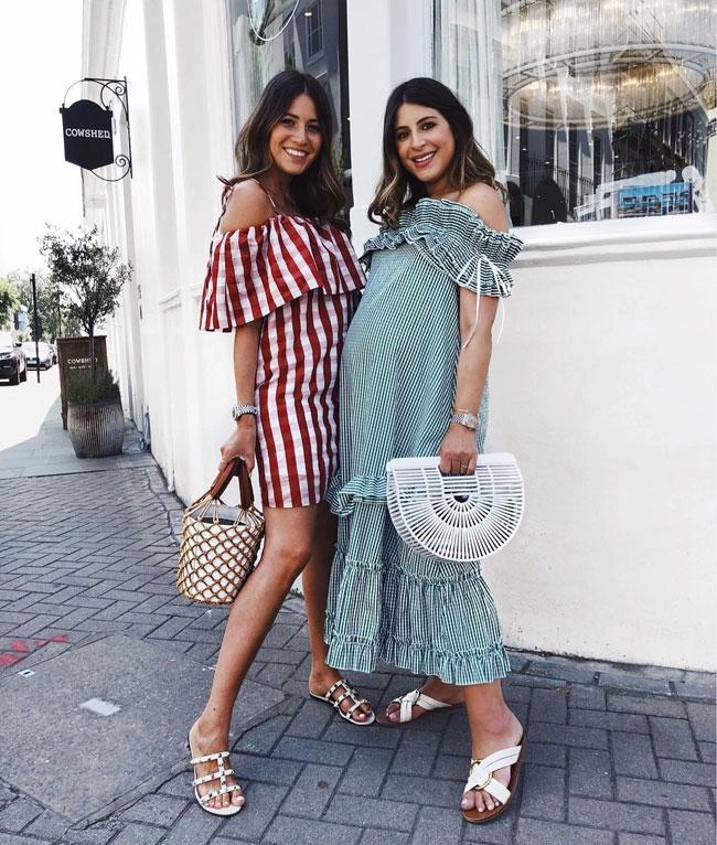 Đi đâu cũng phải đẹp ngang nhau bà bầu 9 tháng to vượt mặt quyết mặc đôi với bạn thân - 13