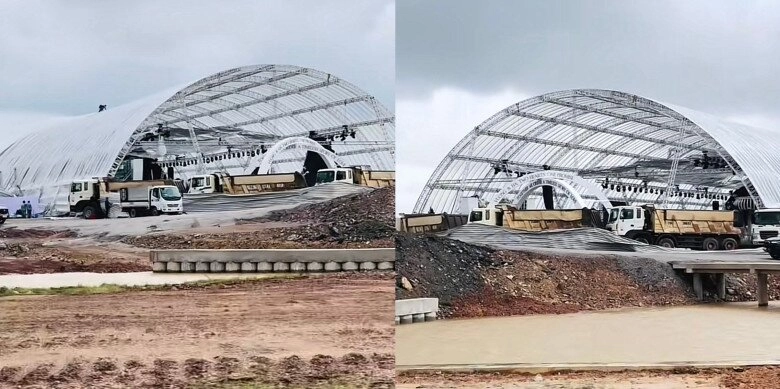 Đỗ thị hà và thiếu gia viết vương đội mưa làm lễ thành hôn rạp cưới lớn nhất quảng trị bị rách do bão số 12 - 9