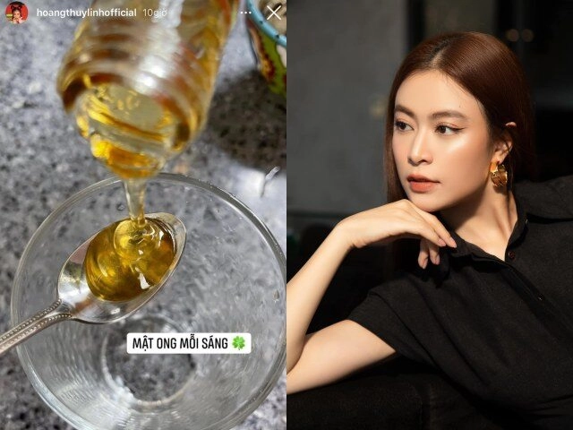 Hoàng thùy linh u40 vẫn đẹp mơn mởn nhờ hai loại nước thần 1 vàng - 1 xanh - 3