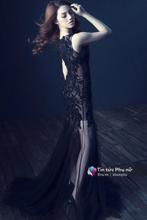 Jolie nguyễn kiêu sa với đầm dạ hội voan mỏng manh - 2