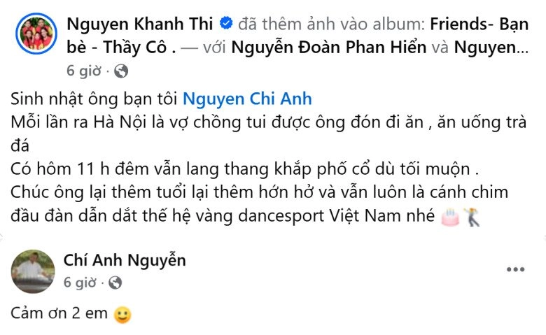 Khánh thi mừng sinh nhật chí anh bao năm vẫn là tri kỷ được vợ của người cũ tin tưởng như chị gái - 2