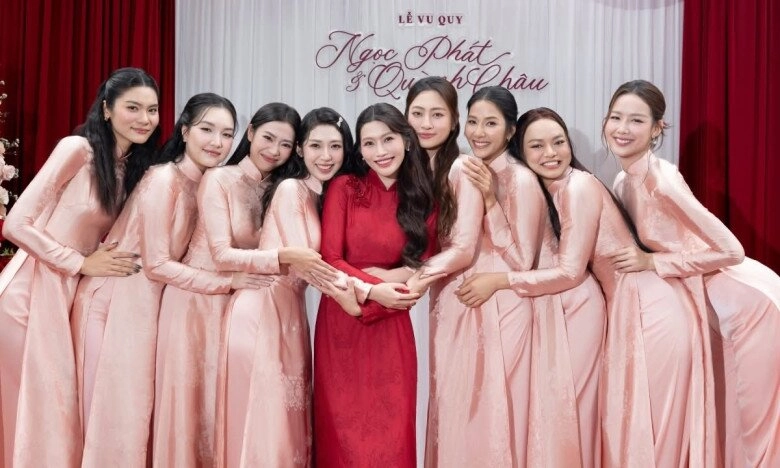 Nhan sắc dàn phù dâu cực phẩm trong đám cưới chế nguyễn quỳnh châu từ hoa hậu quốc tế đến chị đẹp - 3