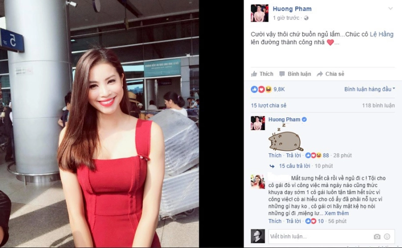 Phạm hương buồn ngủ vẫn đẹp xuất sắc làm náo loạn sân bay - 7