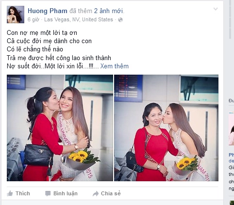 Phạm hương xúc động mạnh trong ngày sinh nhật mẹ - 1