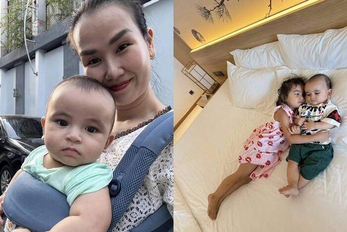 Phản ứng của chồng võ hạ trâm khi con lai ấn không chọn vàng tiền chỉ lấy tràng hạt từ ông ngoại xuất gia trong tiệc thôi nôi - 9