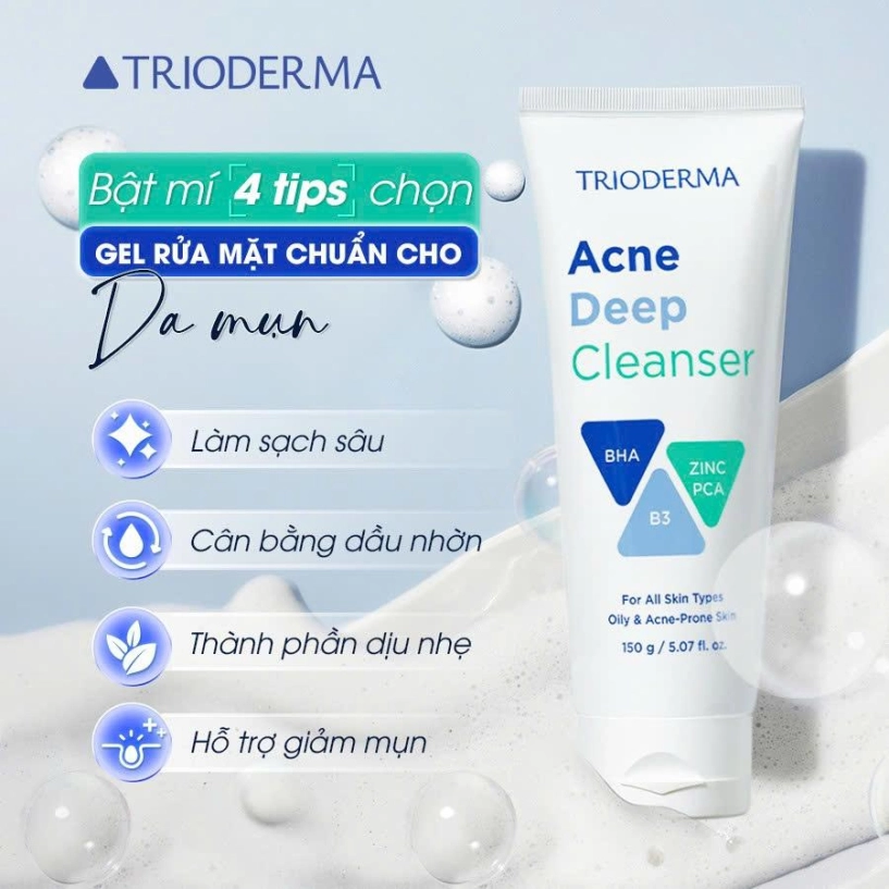 Review sữa rửa mặt trioderma acne deep cleanser làm sạch sâu ngừa mụn hay chỉ là quảng cáo - 2