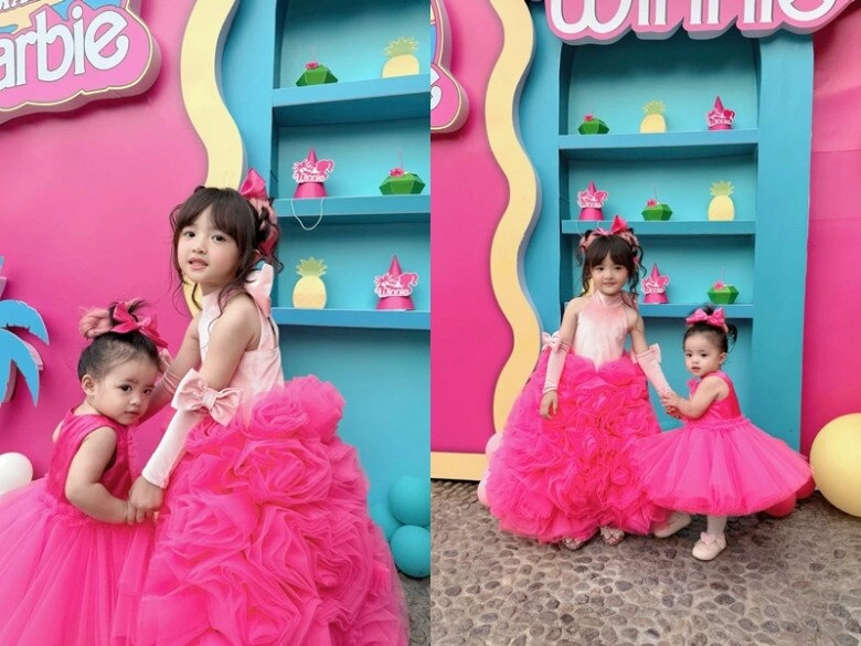 Sao việt 24h con gái lớn nhà ông cao thắng hóa búp bê barbie trong tiệc sinh nhật 5 tuổi 2 tiểu công chúa nắm tay tình cảm - 5