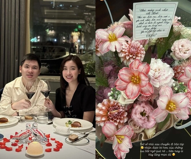 Sao việt 24h đỗ mỹ linh vừa gặp bão táp liền được chồng chủ tịch tặng hoa thắc mắc ai dạy ông xã hành động lãng mạn - 1