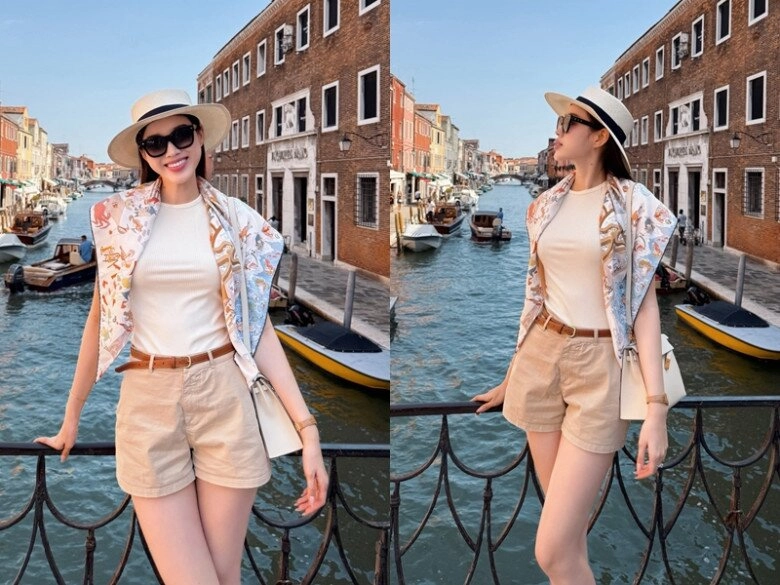 Sắp làm dâu hào môn hoa hậu nông dân giờ ăn mặc phong cách giàu ngầm với phụ kiện tiền tỷ trên tay khi du lịch trời tây - 3